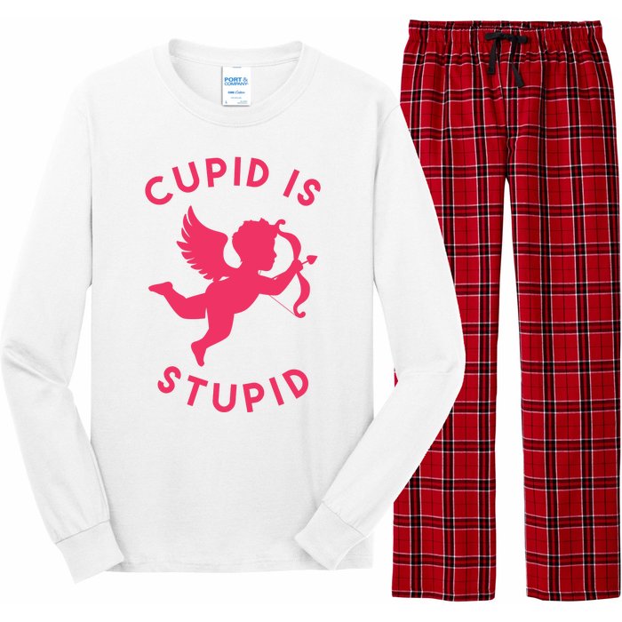 Cupid Is Stupid Anti Valentine Long Sleeve Pajama Set