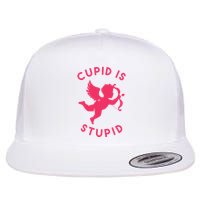 Cupid Is Stupid Anti Valentine Flat Bill Trucker Hat