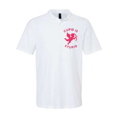 Cupid Is Stupid Anti Valentine Softstyle Adult Sport Polo