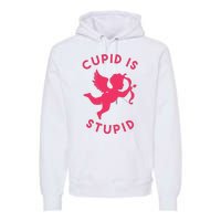 Cupid Is Stupid Anti Valentine Premium Hoodie