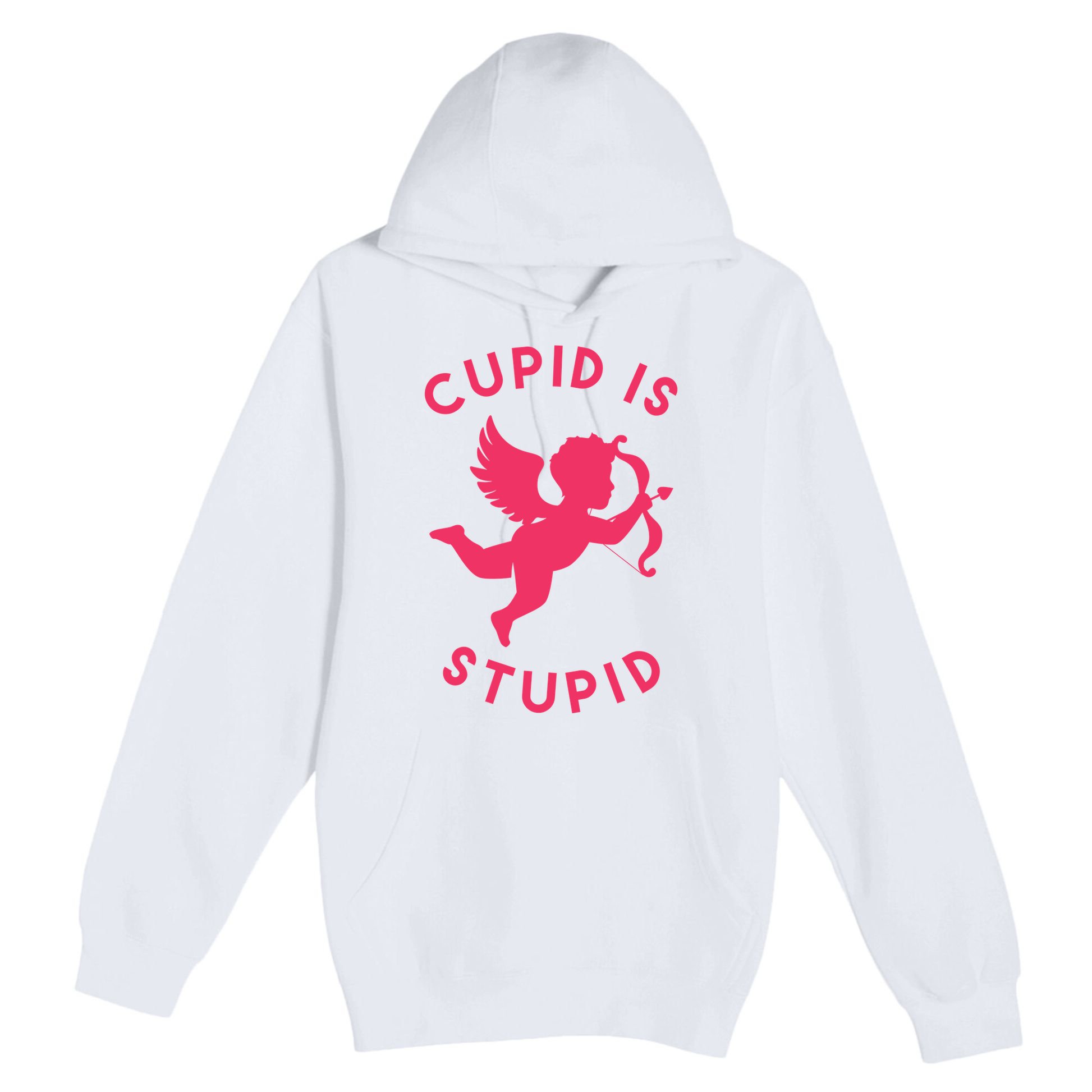 Cupid Is Stupid Anti Valentine Premium Pullover Hoodie