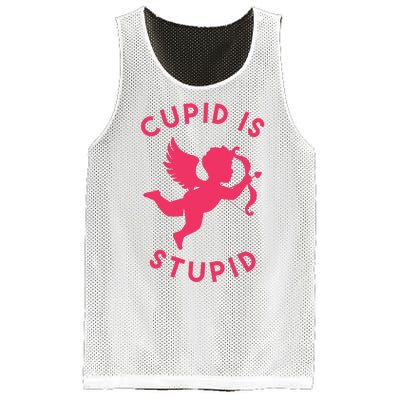 Cupid Is Stupid Anti Valentine Mesh Reversible Basketball Jersey Tank