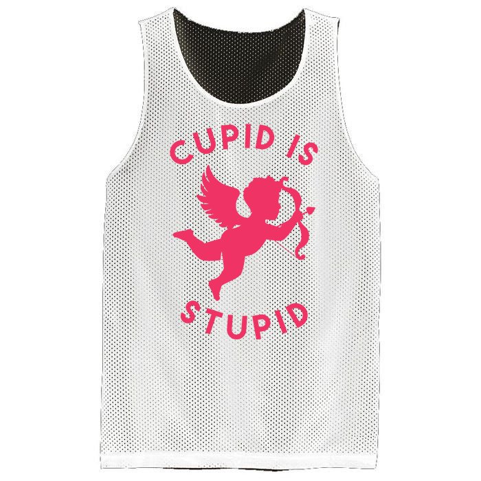 Cupid Is Stupid Anti Valentine Mesh Reversible Basketball Jersey Tank