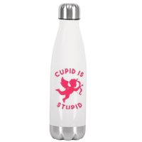 Cupid Is Stupid Anti Valentine Stainless Steel Insulated Water Bottle