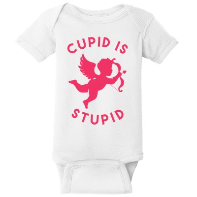 Cupid Is Stupid Anti Valentine Baby Bodysuit