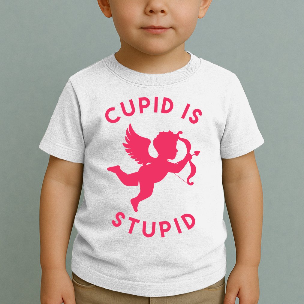 Cupid Is Stupid Anti Valentine Toddler T-Shirt