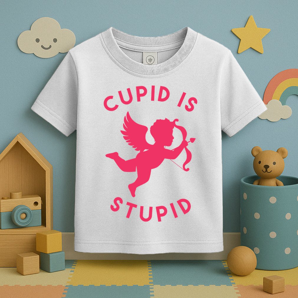 Cupid Is Stupid Anti Valentine Toddler T-Shirt