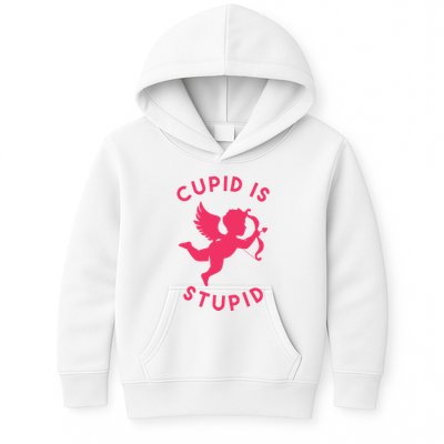 Cupid Is Stupid Anti Valentine Kids Hoodie
