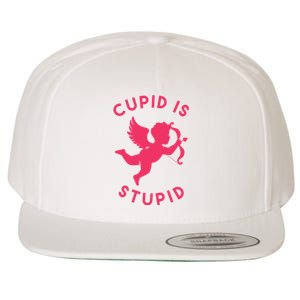 Cupid Is Stupid Anti Valentine Wool Snapback Cap