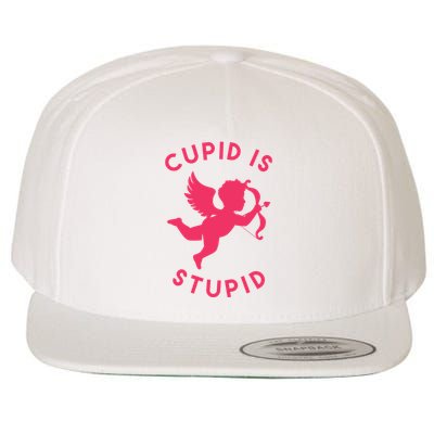 Cupid Is Stupid Anti Valentine Wool Snapback Cap