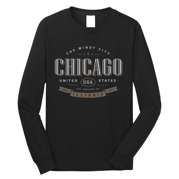 Chicago Illinois Souvenir Long Sleeve Shirt