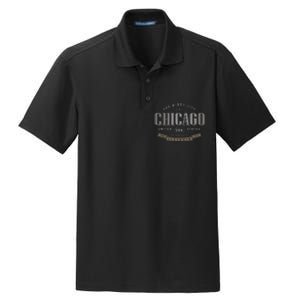 Chicago Illinois Souvenir Dry Zone Grid Polo