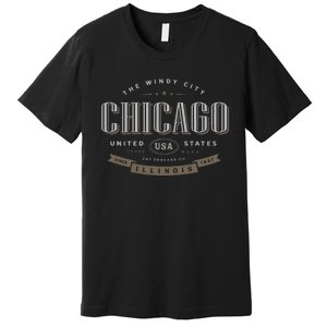 Chicago Illinois Souvenir Premium T-Shirt