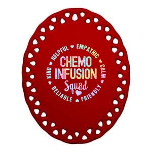 Chemo Infusion Squad Future Oncology Nurse Nursing S Tie Dye Ceramic Oval Ornament