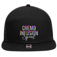 Chemo Infusion Squad Leopard Tie Dye Chemo Infusion Nurse 7 Panel Mesh Trucker Snapback Hat