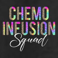 Chemo Infusion Squad Leopard Tie Dye Chemo Infusion Nurse 7 Panel Mesh Trucker Snapback Hat