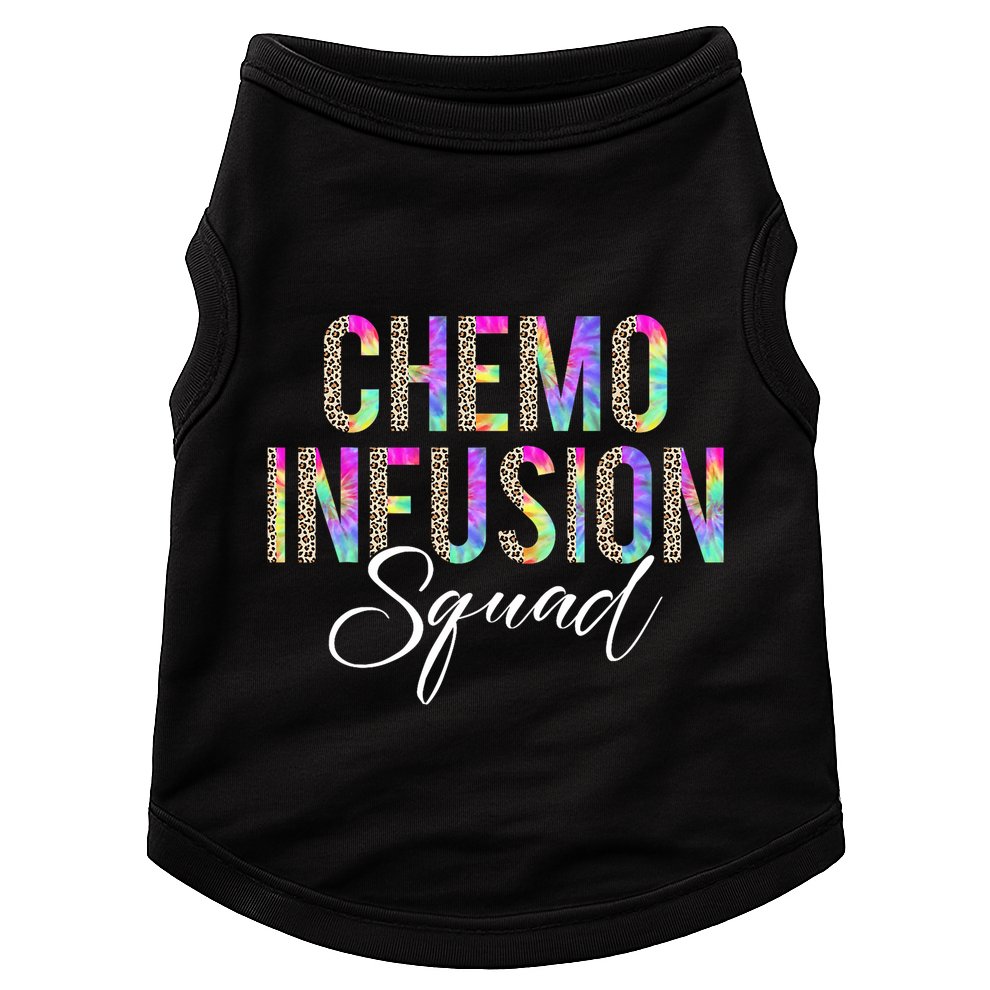 Chemo Infusion Squad Leopard Tie Dye Chemo Infusion Nurse Doggie Tank