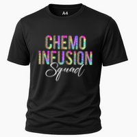 Chemo Infusion Squad Leopard Tie Dye Chemo Infusion Nurse Cooling Performance Crew T-Shirt