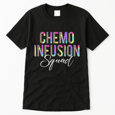 Chemo Infusion Squad Leopard Tie Dye Chemo Infusion Nurse Tall T-Shirt