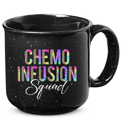 Chemo Infusion Squad Leopard Tie Dye Chemo Infusion Nurse 15oz Campfire Ceramic Mug
