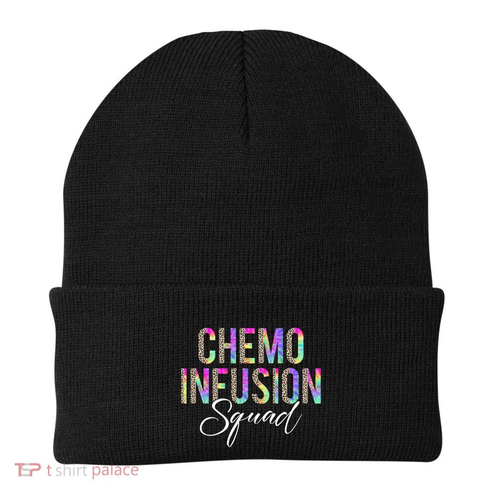 Chemo Infusion Squad Leopard Tie Dye Chemo Infusion Nurse Beanie
