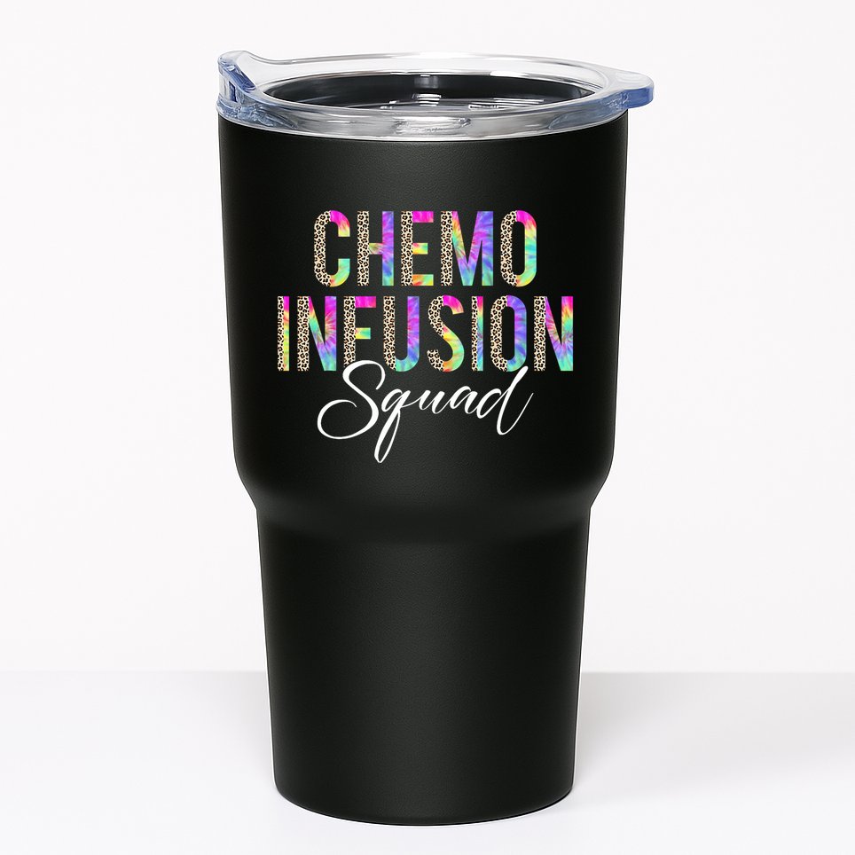 Chemo Infusion Squad Leopard Tie Dye Chemo Infusion Nurse Tumbler