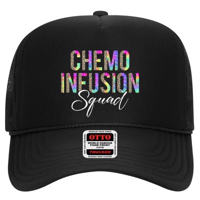 Chemo Infusion Squad Leopard Tie Dye Chemo Infusion Nurse Trucker Hat
