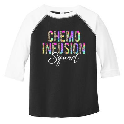 Chemo Infusion Squad Leopard Tie Dye Chemo Infusion Nurse Toddler Fine Jersey T-Shirt