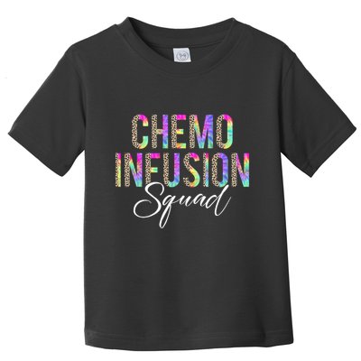 Chemo Infusion Squad Leopard Tie Dye Chemo Infusion Nurse Toddler T-Shirt