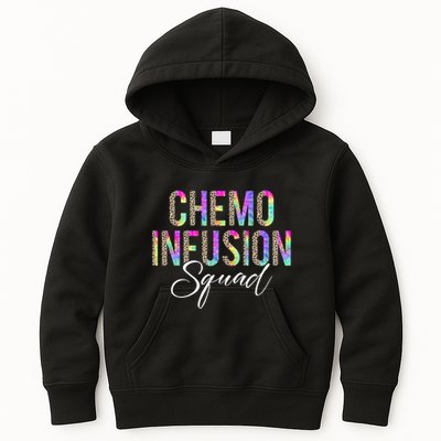 Chemo Infusion Squad Leopard Tie Dye Chemo Infusion Nurse Kids Hoodie
