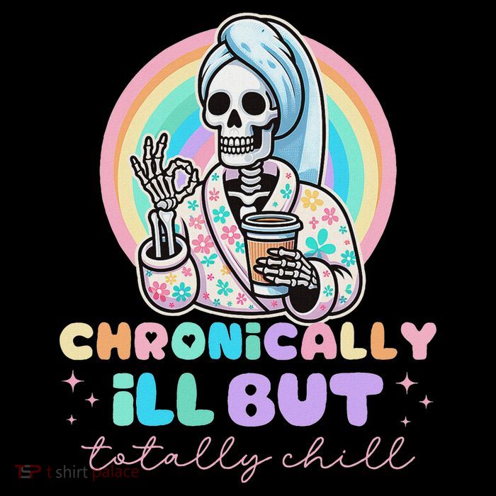 Chronically Ill Skeleton Invisible Illness  Drawstring Bag