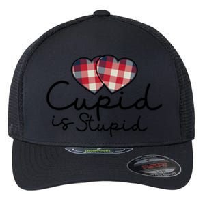 Cupid Is Stupid Valentines Day Funny Flexfit Unipanel Trucker Cap