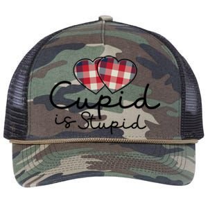 Cupid Is Stupid Valentines Day Funny Retro Rope Trucker Hat Cap