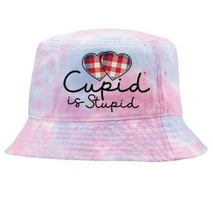 Cupid Is Stupid Valentines Day Funny Tie-Dyed Bucket Hat