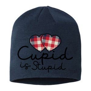 Cupid Is Stupid Valentines Day Funny Sustainable Beanie