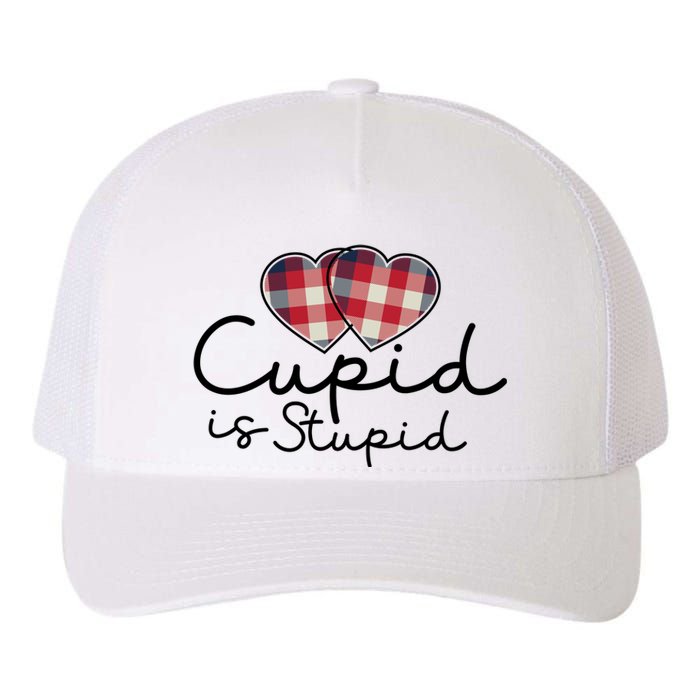 Cupid Is Stupid Valentines Day Funny Yupoong Adult 5-Panel Trucker Hat