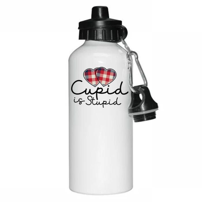 Cupid Is Stupid Valentines Day Funny Aluminum Water Bottle