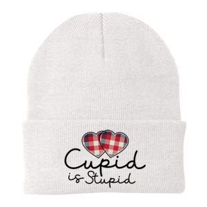 Cupid Is Stupid Valentines Day Funny Knit Cap Winter Beanie