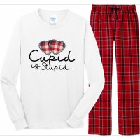 Cupid Is Stupid Valentines Day Funny Long Sleeve Pajama Set