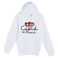 Cupid Is Stupid Valentines Day Funny Premium Pullover Hoodie