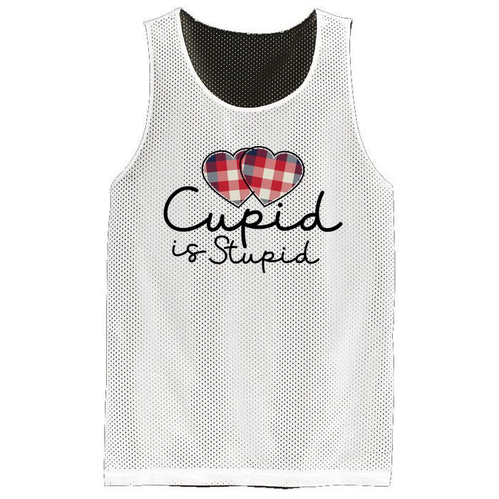 Cupid Is Stupid Valentines Day Funny Mesh Reversible Basketball Jersey Tank