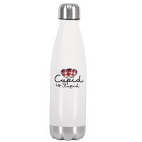 Cupid Is Stupid Valentines Day Funny Stainless Steel Insulated Water Bottle