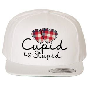 Cupid Is Stupid Valentines Day Funny Wool Snapback Cap