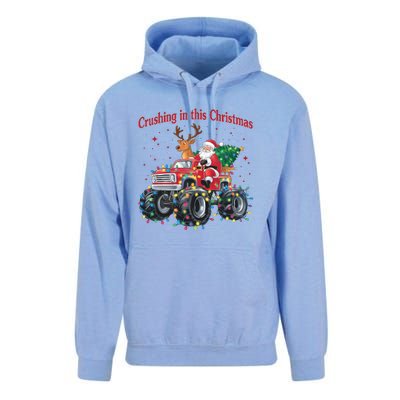 Crushing In This Christmas Holiday Xmas Santa Claus Reindeer Unisex Surf Hoodie