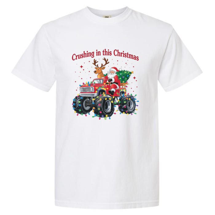 Crushing In This Christmas Holiday Xmas Santa Claus Reindeer Garment-Dyed Heavyweight T-Shirt