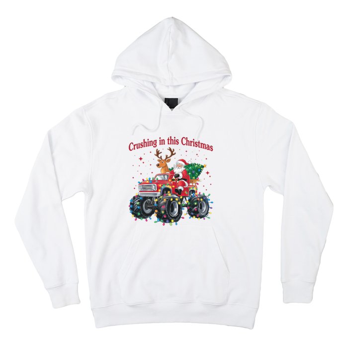 Crushing In This Christmas Holiday Xmas Santa Claus Reindeer Hoodie