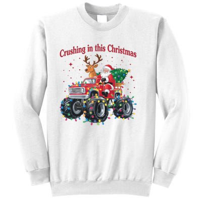 Crushing In This Christmas Holiday Xmas Santa Claus Reindeer Sweatshirt