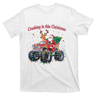 Crushing In This Christmas Holiday Xmas Santa Claus Reindeer T-Shirt