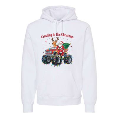 Crushing In This Christmas Holiday Xmas Santa Claus Reindeer Premium Hoodie