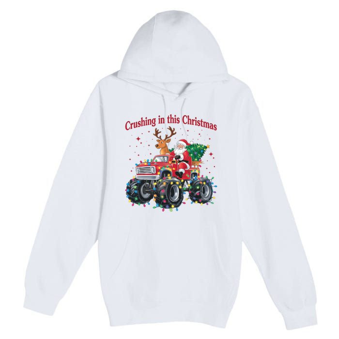 Crushing In This Christmas Holiday Xmas Santa Claus Reindeer Premium Pullover Hoodie